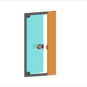 1504 – ESPELHO COM BATEDOR PARA FECHADURA PORTA ABRIR - Imagem 2